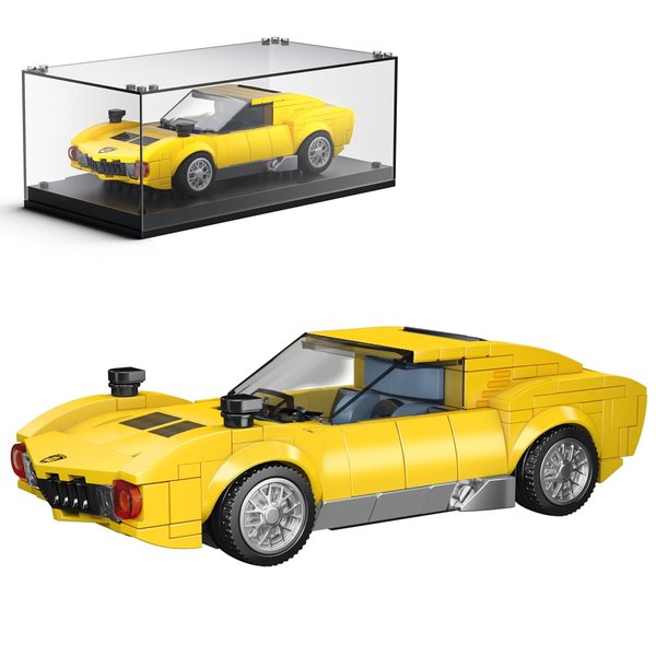Mould King Speed Champion Car Building Sets with Acrylic Display Case, 27039 Miura Model Car Kits Race Car Building Blocks, Cool Simutaltion Cockpit Super Car Building Kits for Adults Kids 8+(321PCS)