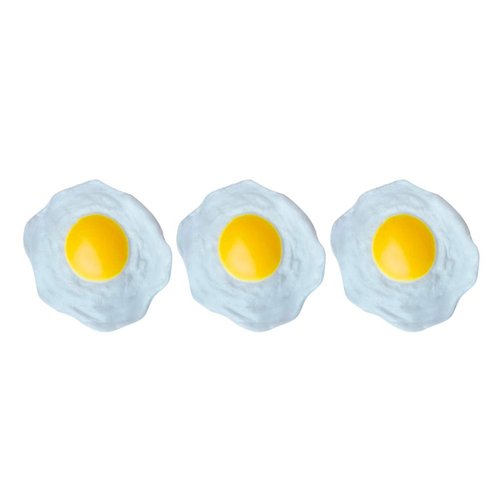 NUOBESTY Aesthetic Rug 3pcs Easter Stress Toys Artificial Fried Egg Fake Fried Egg Novelty Squeeze Toys for Kids Children Birthday Easter Party Favors Semi Circle Bath Mat
