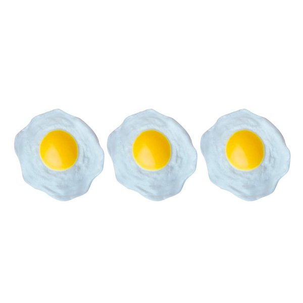NUOBESTY Aesthetic Rug 3pcs Easter Stress Toys Artificial Fried Egg Fake Fried Egg Novelty Squeeze Toys for Kids Children Birthday Easter Party Favors Semi Circle Bath Mat