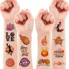 Basketball Temporary Tattoos Olympic MVP Sports Game National Basketball Association Themed Stickers for Kids Birthday Party Supplies, Decorations, Favors, and Prizes - Cute Gifts for Boys and Girls