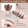 Eyebrow Stamp Stencil Kit for Beginner - Simpout Eye Brow Stamping Kit, Brow Stamp Trio Kit, 29 Brow Stencils, Brow Eyebrow Kit with Sponge Applicator, Waterproof Eyebrow Kit (E05 Dark Brown)