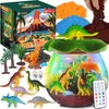RONSTONE Dinosaur Toys for Boys - Dinosaur Terrarium Kit for Kids - Christmas Birthday Gifts for Boys Ages 4 5 6 7 8 Year Old - Light Up DIY Dinosaur Arts and Crafts for Boys and Kids
