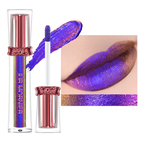 JUR MORNIER Super Stay Lip Gloss,Multichrome Colorstay Overtime Lipcolor,Highly Pigmented Instant Glitter Liquid Lip Makeup,0.12 Fl Oz (06, 3.5ml)