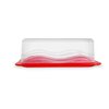 Signoraware Butter Dish with Lid -Butter Keeper Container with Clear Lid for Countertop, Frige- Durable Plastic, Unbreakable Standard Butter Dish Holder For Home, Camping, Multipurpose Bpa Free- Red