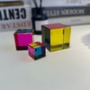 UAKZMNE Mixing Colors Cube with Display Stand Diamond Polished, Scientific and Educational Toys, Gorgeous Physics Toys Satisfying Silent Desk Toy(size40mm)