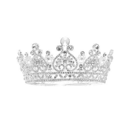 Kriudy Crown for Women Wedding Silver Tiara s for Wwomen Birthday Headpiece Headband for Crown Girl Bride Wedding Hair Accessories for Bridal Party Festival Gifts Valentine's Day for Women