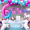 KatchOn, Giant Rainbow Number 6 Balloon - 40 Inch | Galaxy Number 6 Balloon | 6 Balloon Number for Birthday Girl | Number Six Birthday Balloon for 6th Birthday Decorations | 6th Birthday Balloons