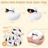 36 Packs Mini Rubber Ducks with Sunglasses Sets 2.2 Inch Duck Bath Toys Squeaky Rubber Ducks Cute Float Bathtub Duckies for Little One Birthday Party Favors Class Prizes Car Decor(White)