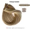 Clip in Hair Extensions, Golden Blonde with Light Blonde Highlights Remy Hair Extensions Clip in Real Human Hair 7 Pcs 70G Clip in Extensions 18 Inch Double Wefts Hair Clip ins for Fine Hair Women