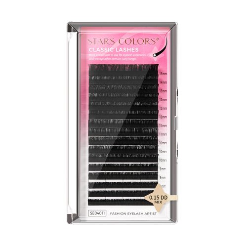 Eyelash Extensions 0.03/0.05/0.07/0.10/0.15/0.20 C CC D DD Curl 7-15mm Individual Lashes Premium Classic Lash Soft Matte Dark Professional Eyelashes Extension(0.15-DD-MIX)