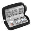 Eco-Fused Memory Card Case - Fits up to 22x SD, SDHC, Micro SD, Mini SD and 4X CF - Holder with 22 Slots (Black)