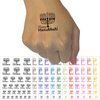 Happy Hanukkah with Menorah Temporary Tattoo Water Resistant Fake Body Art Set Collection - Dark Blue (One Sheet)