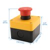Baomain Red Sign Emergency Stop Switch Push Button Weatherproof Push Button Switch 660V with Box (1PCS)