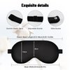 Sleep Mask, Silk Eye Mask for Sleeping with Adjustable Strap, Satin Blackout Sleeping Eye Mask for Men&Women, Comfortable Blindfold Eyeshade for Night Sleep(Black)