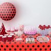 2 Pcs Ladybug Tablecloth Red Black Polka Dots Plastic Table Covers 87 x 51 Inches Ladybug Themed Party Decorations for Ladybug Theme Party Supplies