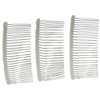 Enchanted Brides 27 Teeth Fancy DIY Tulle-Wrapped Metal Wire Hair Combs for Bridal Wedding Veil Combs(#C266x3) (Ivory)