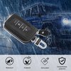Car Key Fob Case for Replacing Old Key Fob Cover,Genuine Leather Car Key Case Holder with Key Ring & Keychain (Black)
