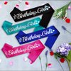 LXYXUUN Birthday Girl Sash Royal Blue, Silver Foil Birthday Sash for Girl Funny Birthday Party Decorations, 16 18 21st Bday Sash Gift Ideas