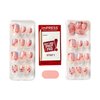 KISS LoveShackFancy x imPRESS Press-On Manicure Limited Edition, Style "Sunkissed Peach" Short Square Pink Press-On Nails, Includes Prep Pad, Mini Nail File, Cuticle Stick, & 30 Fake Nails