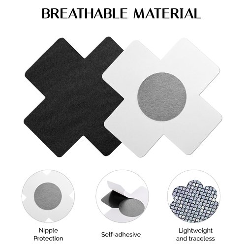 Tripetals 50 Pairs Nipple Pasties for Women Pasties Rave Pack Glitters Nipple Covers Stickers Nipple Patches Disposable Sticky Breast Petals Multi Design