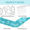 CAVETEE 18th Birthday Crown，Birthday Sash and Crown，18th Happy Birthday Sash for Women 18th Birthday Party Decorations for Birthday Gifts