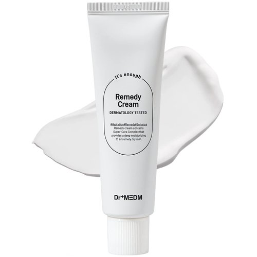 DR+ MEDM Facial Remedy Cream, Skin Barrier Repair Face Moisturizer with Hyaluronic Acid & Amino Acid, for Extremely Dry & Cracked Skin, 1.69 fl.oz.