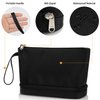 Ethereal Makeup Bag for Purse, Small Travel Makeup Organizer Bag for Women Daily Double Layer Cosmetic Bag Portable Makeup Brush Bags