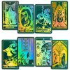 CRAFTERIAN Foil Tarot Cards, 78 Tarot Deck, Original Tarot Cards for Beginners and Experts with Guide Book and Gift Bag, Fortune Telling Game, Divination Tools for All Skill Levels, Green.