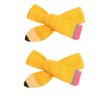 2Pcs Back to School Hair Clips Yellow Pencil Claw Clips Bow Hair Clip for Girls Kids Cute Hair Clips for Styling Small Claw Clips for Thick Thin Hair Accessories (Yellow)