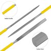 kapoua Needle File Set, 10 Pieces Hand Metal Files, Hardened Alloy Strength Steel Set Includes Flat, Round, Half-Round, Triangular, Square, Oval, Crossing, and Barrette File