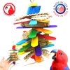 Bonka Bird Toys 1921 Husky Fan Chew Shred Forage Medium Parrot Cage Toy Pet, Conure, Quaker, Caique, and Similar Breed Sizes