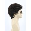 Topcosplay Men Wigs Human Hair Short Black Wavy Pixie Wigs for Black Women Hair Replacement Wig