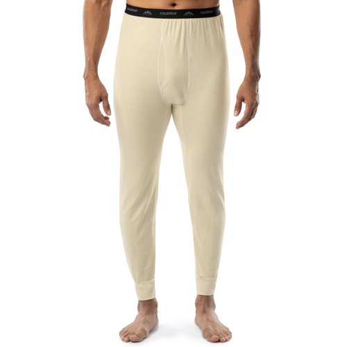 ColdPruf Authentic Dual Layer Wool Plus Blend Base Layer, Thermal Underwear for Men, Oatmeal, Small