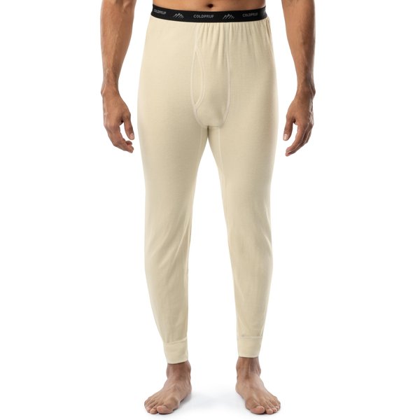ColdPruf Authentic Dual Layer Wool Plus Blend Base Layer, Thermal Underwear for Men, Oatmeal, Small