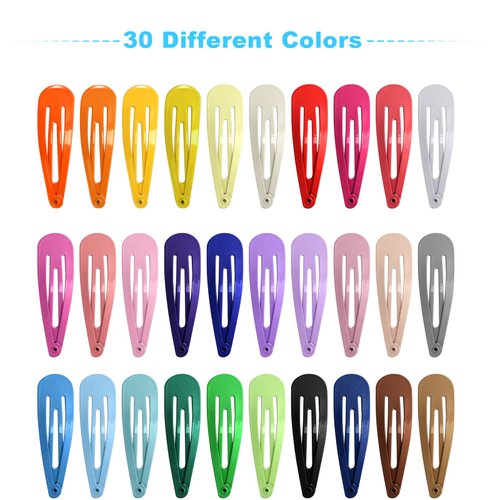 150 Pcs Metal No Slip Snap Hair Barrettes for Toddler, Premium Cute Colorful Kids Fine Hair Clips Accessories for Little Girls Women Teens (30 Assorted Color 2 Inch) by Aisuly