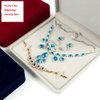 JunningGor Jewelry Set Velvet Box Necklace Earring Ring Necklace Bracelet Gift Display Case Wedding Jewelry Storage Holder (Beige)