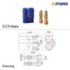 10 Pairs Amass EC5 Banana Plug Connectors Female Male 5.0mm Gold Bullet Connector for RC ESC LIPO Battery Device Electric Motor