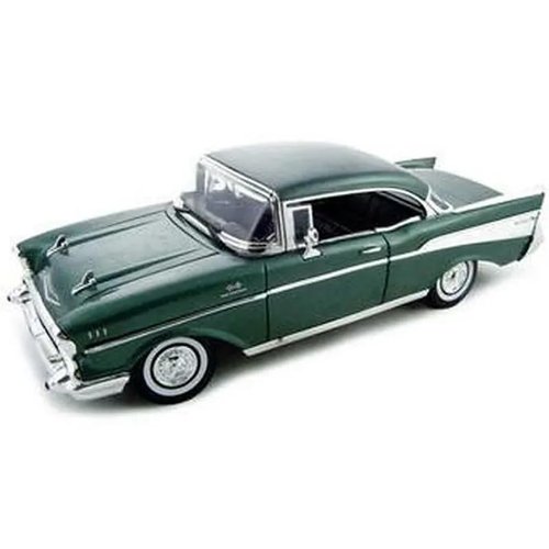 1957 Chevy Bel Air Hard Top Green 1/18 Diecast Model Car by Motormax 73180