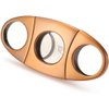 ALASKA BEAR® - Antique Bronze Cigar Cutter Stainless Steel Guillotine Double Cut Blade in Black Gift Pouch