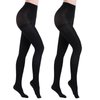HA WA 2 Pairs Semi Opaque Tights, Winter Control Top 40D Microfiber Leggings for women