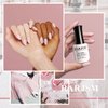 RARJSM Nude Pink Gel Nail Polish, Bubble Gel Polish Bare Collection Soak Off UV LED Nail Gel Polish Nail Art Starter Manicure Salon DIY at Home 15ML