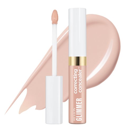 Revlon Glimmer Correcting Concealer, Liquid Under Eye Concealer, Made with Caffeine, Vitamin C, & Stevioside, 115 Brightener, 0.3 fl oz