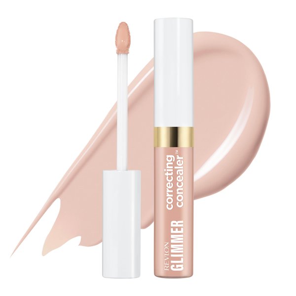 Revlon Glimmer Correcting Concealer, Liquid Under Eye Concealer, Made with Caffeine, Vitamin C, & Stevioside, 115 Brightener, 0.3 fl oz