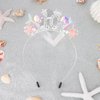 Jaciya Mermaid Headband Silver Rhinestone Head Band 10th Birthday Decorations for Girl Mermaid Birthday Decorations Mermaid Tails for Girls Mermaid Party Favors