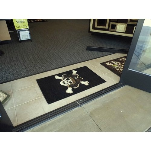 Champion Rugs Pirate Skull Area Rug Design #CR79 (2 Feet X 3 Feet 4 Inch)