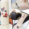 30 Sheets Butterfly Temporary Tattoos for Women Girls 3D Butterfly Flower Sexy Fake Tattoo Stickers Waterproof Body Art Black Temp Tattoo Paper (Black Butterfly Flower)