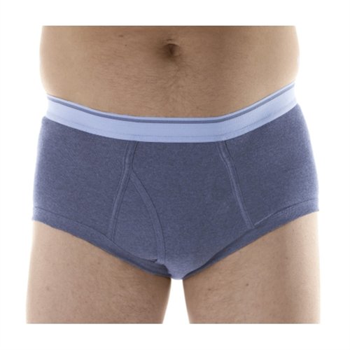 Wearever Incontinence Underwear for Men - Reusable & Washable Men's Bladder Control Briefs with Regular Absorbency - Leak Proof Underwear (Pack of 6) (Gray) (XL) (Waist 42-44)