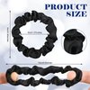 30 Pieces Silk Hair Scrunchies Satin Elastic Hair Bands Skinny Hair Scrunchies Hair Ties Ropes Ponytail Holder for Women Girls Decorations (Black)
