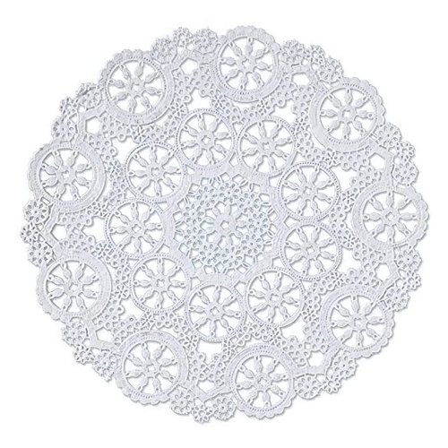 Royal Consumer Medallion Lace Round Paper Doilies, 8-Inch, Pack of 20 (B23004), white
