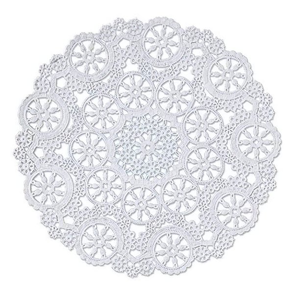 Royal Consumer Medallion Lace Round Paper Doilies, 8-Inch, Pack of 20 (B23004), white